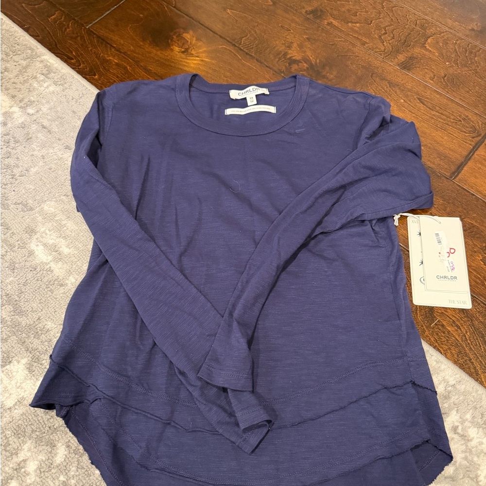 NWT Chrldr Ava L/S Mock Layer Shirt